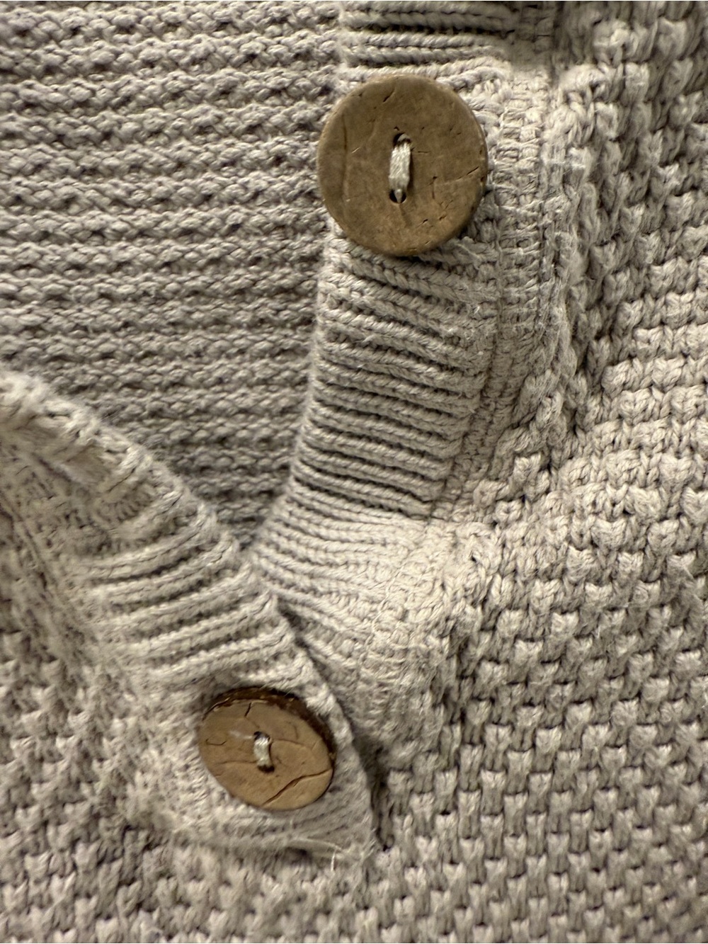 Free People Beach Button-Front Scoop Henley Hailee Sweater in Heather Gray - Picture 7 of 10
